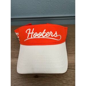 Hooters Orange White Otto Adjustable‎ Visor Cap Hat